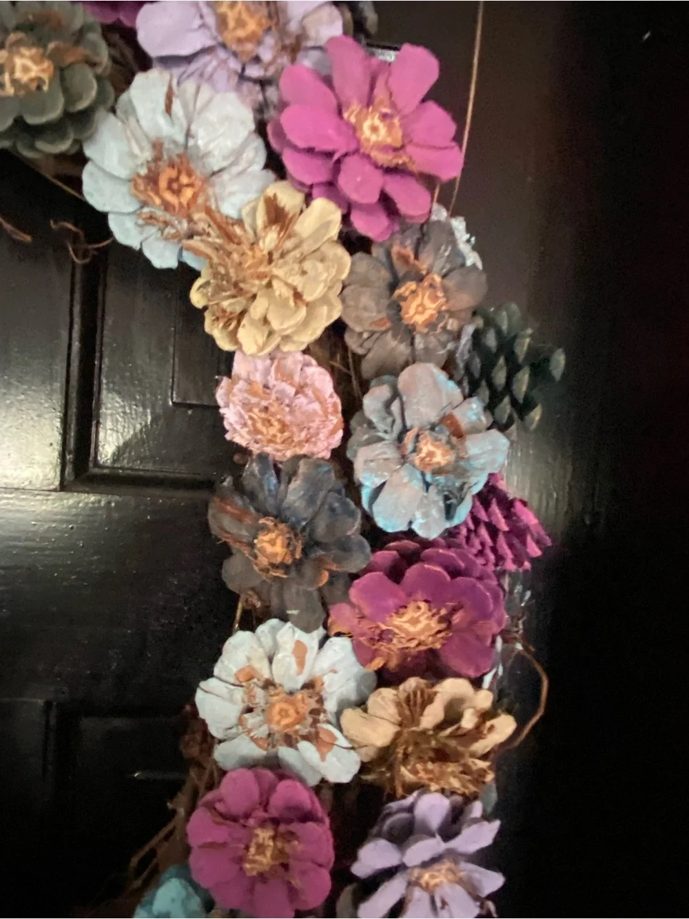 Pastels Floral Pinecone 20” Wreath Handcrafted